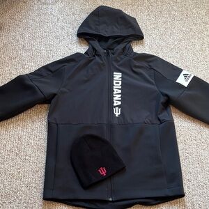 Official Adidas Indiana Hoosiers Jacket & Beanie Set - Game Day Ready! *UNISEX*